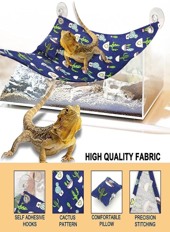 Yulaexie 2 PCS Lizard Hammock Reptile Bed Bearded Dragon Tank Accessories for Lizards, Gecko, Lguana Bearded… - Image 2